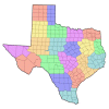 These are the 254 counties of the State of Texas.
